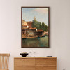 Pedro Alejandrino Irureta Artola,San Trovaso River,House By The River,Canvas Print,Canvas Art,Canvas Wall Art,Large Wall Art,Framed ,P2159