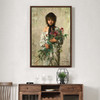Alexey Harlamov,Girl selling Flowers,Girl portrait,canvas print,canvas art,canvas wall art,large wall art,framed wall art,p2160