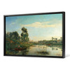 Silva Porto,Morning view of the banks of the river Oise in Auvers,canvas print,canvas art,canvas wall art,large wall art,framed art,p2084