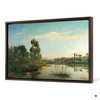 Silva Porto,Morning view of the banks of the river Oise in Auvers,canvas print,canvas art,canvas wall art,large wall art,framed art,p2084