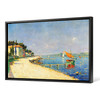 Stanislas Lépine,Landscape with boats,canvas print,canvas art,canvas wall art,large wall art,framed wall art,p2088