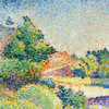 Henri-Edmond Cross,Route du Lavandou vers Saint-Clair,art prints,Vintage art,canvas wall art,famous art prints,V4136