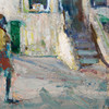 Henry Ossawa Tanner,Street Scene, Tangier,Man Leading Calf,art prints,Vintage art,canvas wall art,famous art prints,V4146