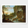 Jan Both,Italian Landscape With An Artist Sketching From Nature,art prints,Vintage art,canvas wall art,famous art prints,V4243