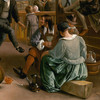 Jan Steen,The Dancing Couple,art prints,Vintage art,canvas wall art,famous art prints,V4254