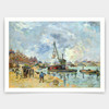 Jean Baptiste Armand Guillaumin,At the Quay de Bercy in Paris,art prints,Vintage art,canvas wall art,famous art prints,V4267