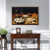 Osias Beert the Elder,Dishes with Oysters, Fruit, and Wine,canvas print,canvas art,canvas wall art,large wall art,framed wall art,p2031