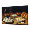 Osias Beert the Elder,Dishes with Oysters, Fruit, and Wine,canvas print,canvas art,canvas wall art,large wall art,framed wall art,p2031
