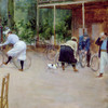 Jean Beraud,The Chalet du Cycle in the Bois de Boulogne,art prints,Vintage art,canvas wall art,famous art prints,V4307