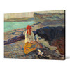 Walt Kuhn,Woman in Red Scarf Near the Seashore,large wall art,framed wall art,canvas wall art,large canvas,M5121