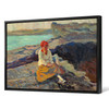 Walt Kuhn,Woman in Red Scarf Near the Seashore,large wall art,framed wall art,canvas wall art,large canvas,M5121