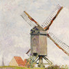 Camille Pissarro,Windmill at Knokke,art prints,Vintage art,canvas wall art,famous art prints,V3289