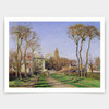 Camille Pissarro,Entrance to the Village of Voisins,art prints,Vintage art,canvas wall art,famous art prints,V3242