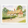 Arthur Claude Strachan,Ann Hathaway's Cottage,art prints,Vintage art,canvas wall art,famous art prints,V3147