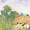 Arthur Claude Strachan,Ann Hathaway's Cottage,art prints,Vintage art,canvas wall art,famous art prints,V3147