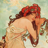 Alphonse Mucha,Summer,from the series The Seasons, 1896,art prints,Vintage art,canvas wall art,famous art prints,vertical narrow printsV7642