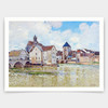 Alfred Sisley,The Moret Bridge in the Sunlight,art prints,Vintage art,canvas wall art,famous art prints,V3092