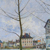 Alfred Sisley,The mills of Moret – Winter,art prints,Vintage art,canvas wall art,famous art prints,V3091