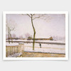 Alfred Sisley,Snow Effect Effet De Neige Pastel On Paper C 1880-1885,art prints,Vintage art,canvas wall art,famous art prints,V3076