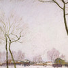 Alfred Sisley,Snow Effect Effet De Neige Pastel On Paper C 1880-1885,art prints,Vintage art,canvas wall art,famous art prints,V3076