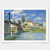 Alfred Sisley,Bridge at Villeneuve-la-Garenne,art prints,Vintage art,canvas wall art,famous art prints,V3048