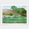 Jean Francois Millet,Path with Chestnut Trees near Cusset  Pastel,art prints,Vintage art,canvas wall art,famous art prints,V4314