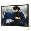 Paul Fischer,Elegant young woman in a Horse-Drawn carriage near Dronning Louises Bro at Sotorvet,large wall art,framed wall art,large,M4776