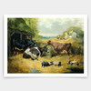 John Frederick Herring Snr,Farmyard Scene,art prints,Vintage art,canvas wall art,famous art prints,V4409
