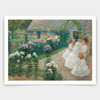 John Henry Twachtman,On the Terrace,art prints,Vintage art,canvas wall art,famous art prints,V4419