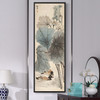 Ren Bonian,Mandarin Ducks and LotusDate,Chinese Flower Paintings,Vertical Narrow Art,large wall art,framed wall art,canvas wall art,M718