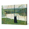 Mikhail Nesterov,sacred Lake,Lakeside walking landscape,large wall art,framed wall art,canvas wall art,large canvas,M4653