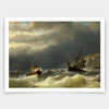 Louis Meijer,Storm in the Strait of Dover,art prints,Vintage art,canvas wall art,famous art prints,V4562