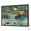 Maurice Vlaminck,Barges on the Seine 1906,large wall art,framed wall art,canvas wall art,large canvas,M4632
