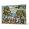 Maurice Prendergast,Beach Scene with Two Trees,large wall art,framed wall art,canvas wall art,large canvas,M4621
