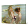 Maurice Chabas,Two Girls With A Starfish On A Beach,large wall art,framed wall art,canvas wall art,large canvas,M4613