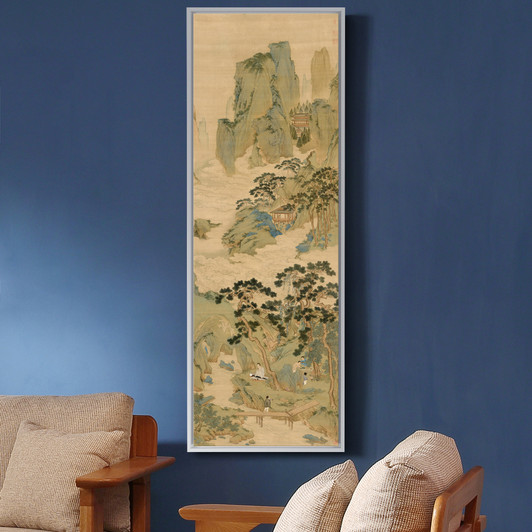 Qiu Ying,Fairyland scenery,Chinese Landscape,Vertical Narrow Art,large wall art,framed wall art,canvas wall art,M698