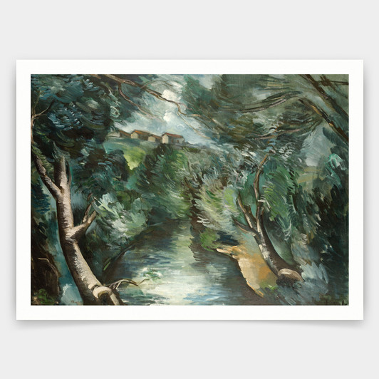 Maurice Vlaminck,Stream,Riverside Forest Scenery,art prints,Vintage art,canvas wall art,famous art prints,V4635