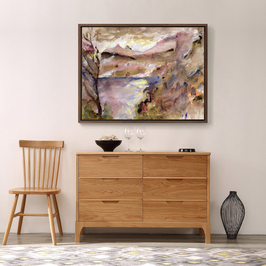 Lovis Corinth,View of Walchen Lake,large wall art,framed wall art,canvas wall art,large canvas,M4573