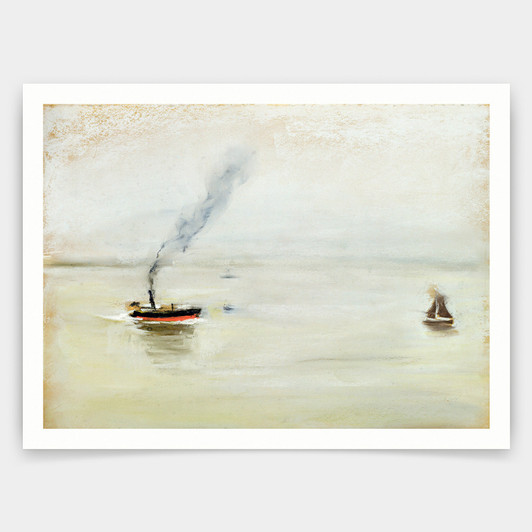 Max Liebermann,Rainy Weather on the Elbe,art prints,Vintage art,canvas wall art,famous art prints,V4639