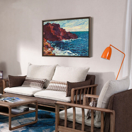 Louis Valtat,Violet cliffs,Impressionist sea view,large wall art,framed wall art,canvas wall art,large canvas,M4569