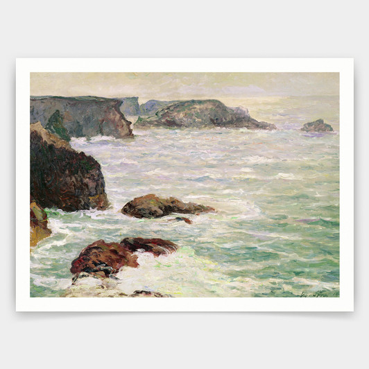 Maxime Emile Louis Maufra,Goulphar Under The Sun,art prints,Vintage art,canvas wall art,famous art prints,V4642