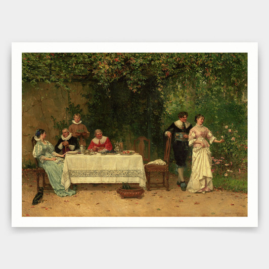 Adrien Moreau,The Proposal, 1878,art prints,Vintage art,canvas wall art,famous art prints,V2976
