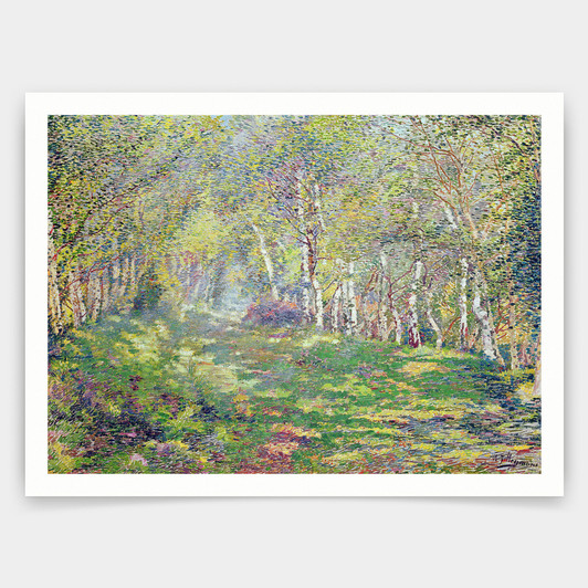 Adriaan Josef Heymans,Silver Birches,art prints,Vintage art,canvas wall art,famous art prints,V2968