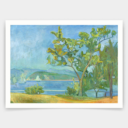Oluf Wold Torne,Landscape from Holmsbu,art prints,Vintage art,canvas wall art,famous art prints,V4690