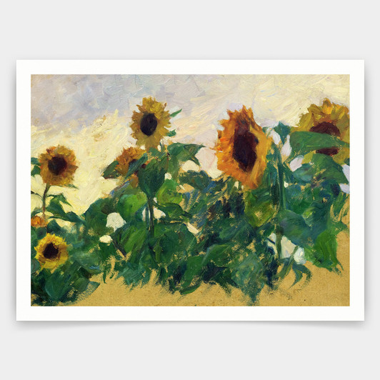 Otto Ubbelohde,Sunflowers,art prints,Vintage art,canvas wall art,famous art prints,V4697