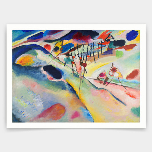 Wassily Kandinsky,Пейза,1913,art prints,Vintage art,canvas wall art,famous art prints,q1497