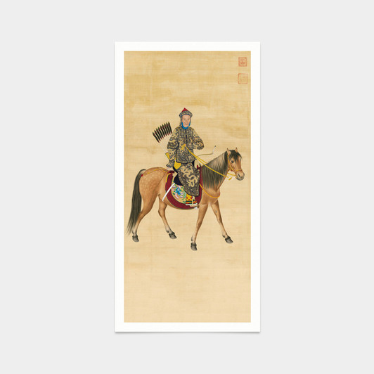 Chinese Art,Mounted archery,japanese print,art prints,Vintage art,canvas wall art,famous art prints,vertical narrow prints,V7338