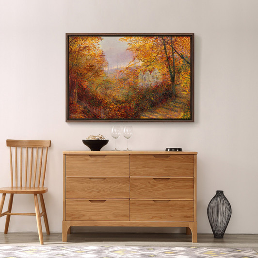 John Atkinson Grimshaw,A House in a Clearing,canvas print,canvas art,canvas wall art,large wall art,framed wall art,p1791