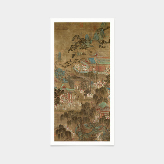 Chinese Art Prints,Maids in Chinese palaces,japanese print,art prints,Vintage art,canvas wall,famous art prints,vertical narrow prints,V7332