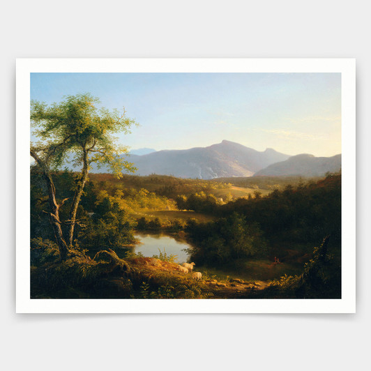 Thomas Cole,View Near the Village of Catskill,art prints,Vintage art,canvas wall art,famous art prints,q1408